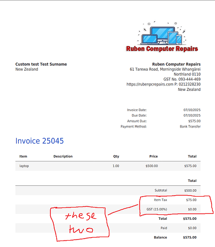 tax invoice